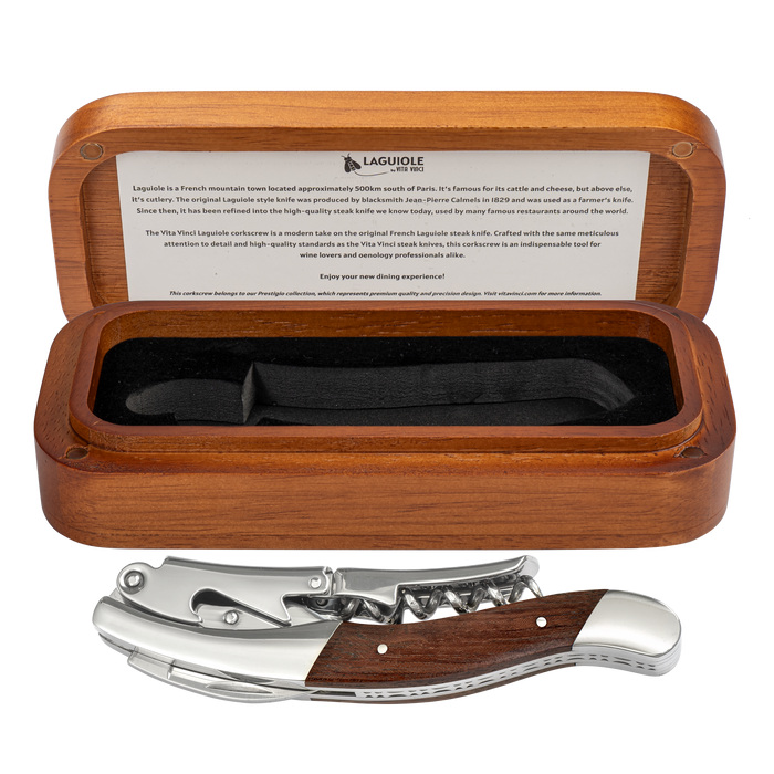Vita Vinci Prestigio Kurkentrekker XL | Dubbel Scharnier + Houten Geschenkdoos