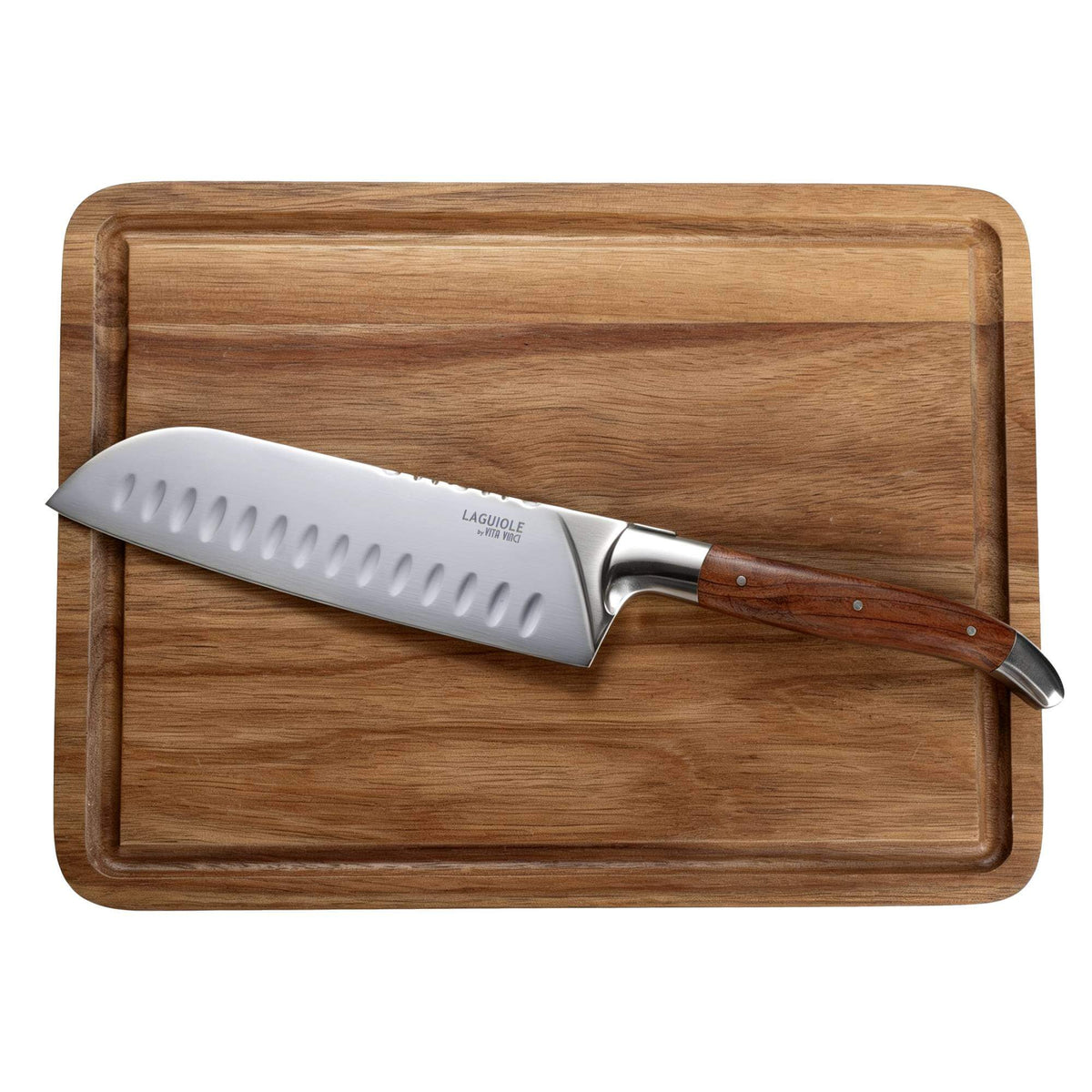 Vita Vinci Prestigio Santokumesser mit Schneidebrett (2-teilig) - Palisander