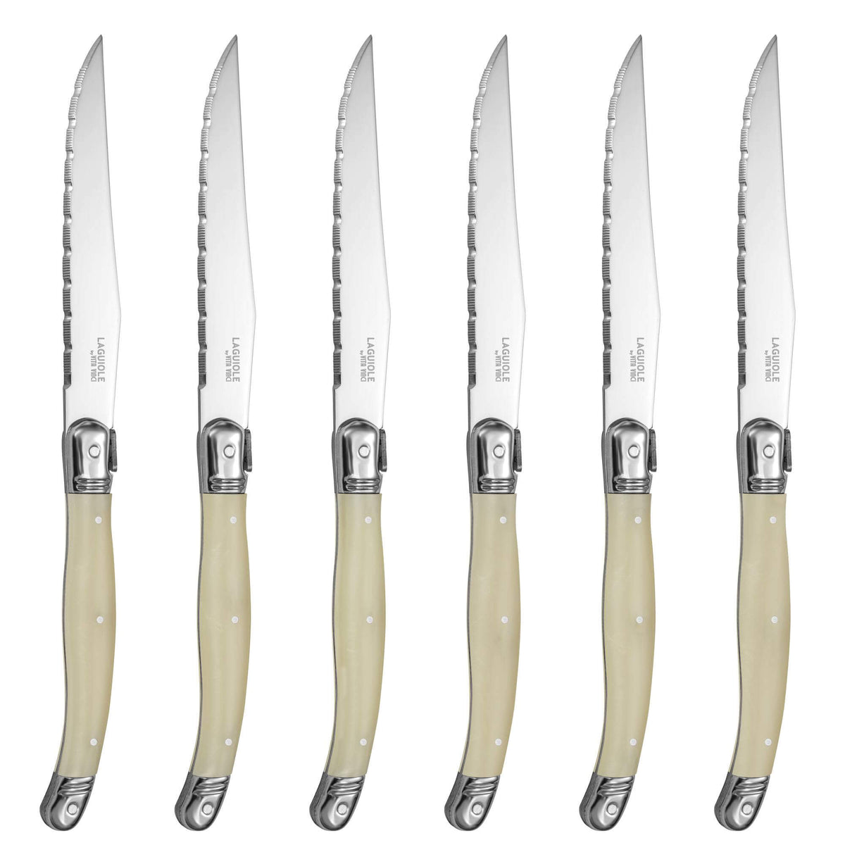 Vita Vinci Avanza Steakmesser-Set (6-teilig) - Perlmuttweiß